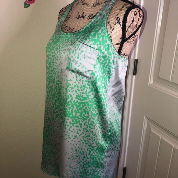 Anthropologie Maeve Gray & Green Razorback Leopard/Cheetah Print Tank Top Size S - Picture 3 of 5